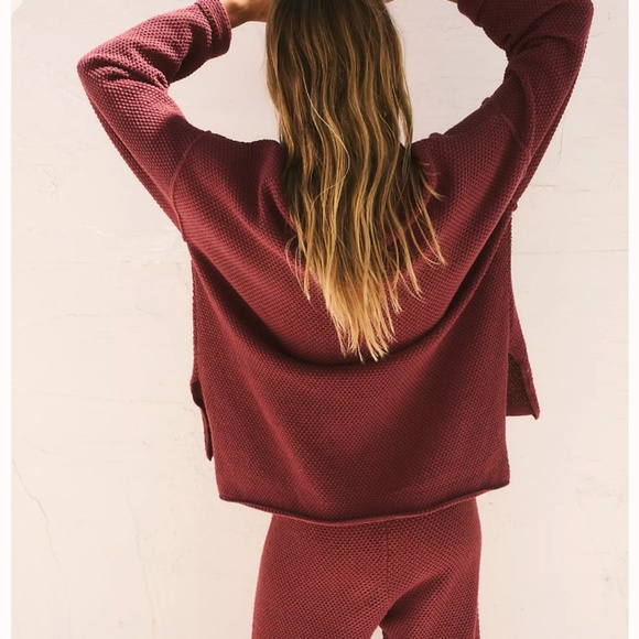 SALE Free People Hailee Sweater Set XSmall Mahogany - Picture 2 of 6